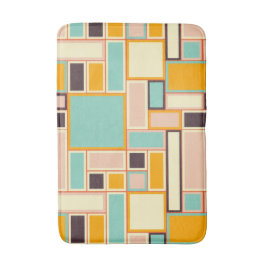Vibrant abstract pattern with rectangles badrumsmatta