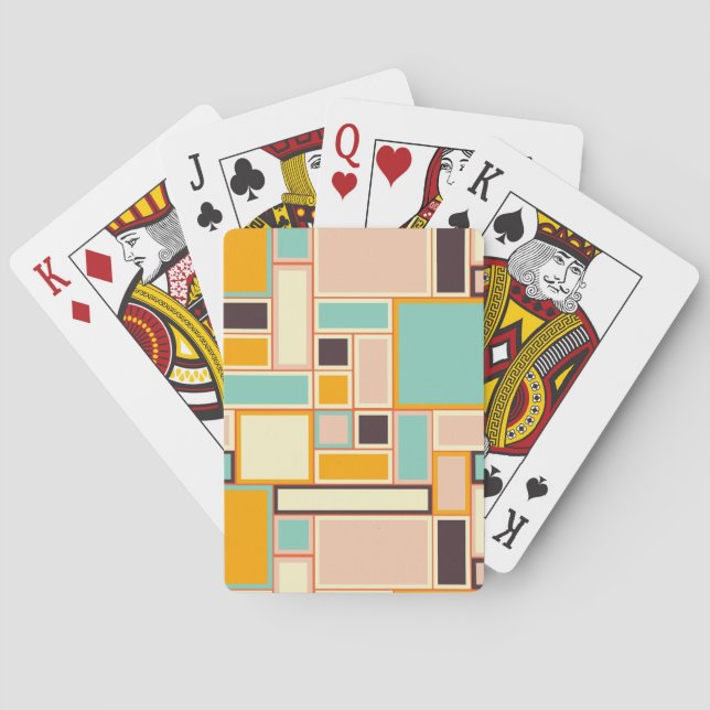 Vibrant abstract pattern with rectangles casinokort (Baksidan)