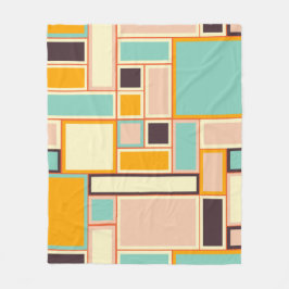 Vibrant abstract pattern with rectangles fleecefilt