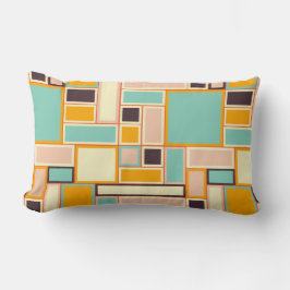 Vibrant abstract pattern with rectangles lumbarkudde