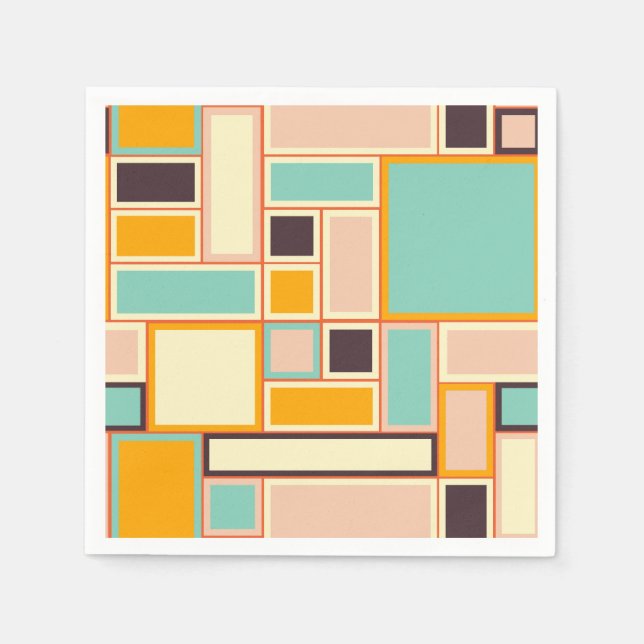 Vibrant abstract pattern with rectangles pappersservett (Framsidan)