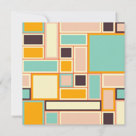 Vibrant abstract pattern with rectangles tack kort