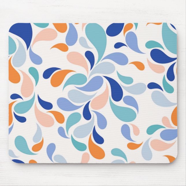 Vibrant Abstract Splash Pattern Mouse Pad Musmatta (Framsidan)