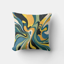 Vibrant Abstract Swirl Art Kudde