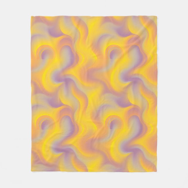 Vibrant Abstract Swirl  Fleecefilt (Framsidan)