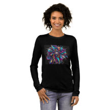 Vibrant Abstrakt Aura - Women's Black T-Shirt