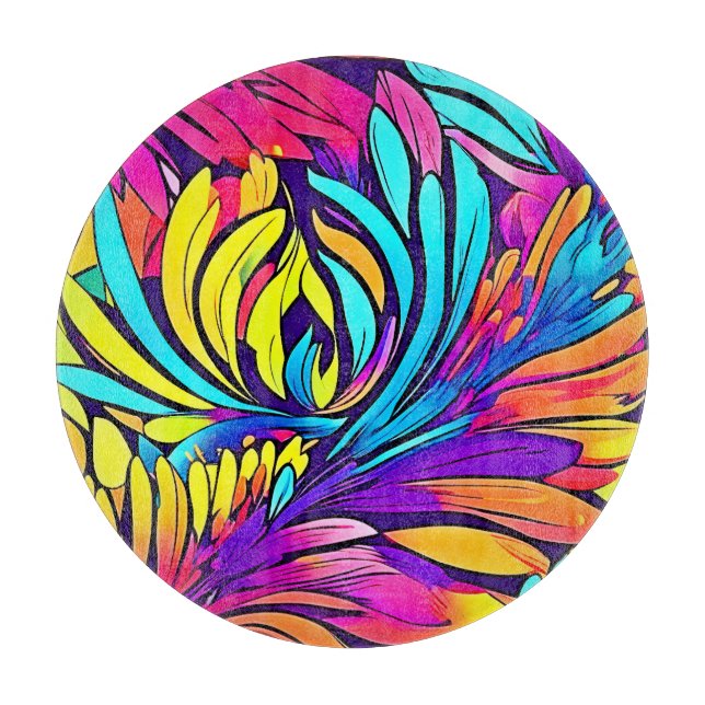 Vibrant Abstrakt Blommigt (Framsidan)