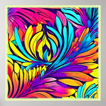 Vibrant Abstrakt Blommigt