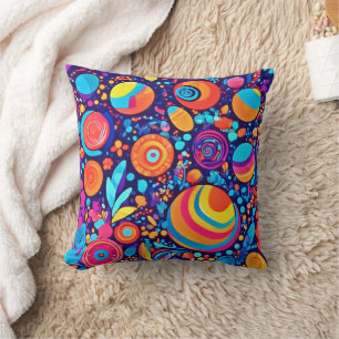 Vibrant Abstrakt Bubble Universe Kudde