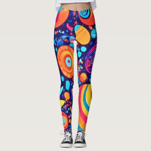 Vibrant Abstrakt Bubble Universe Leggings