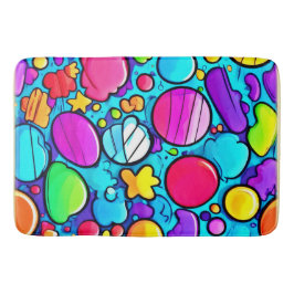 Vibrant Abstrakt Candyland Badrumsmatta