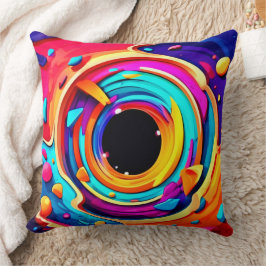 Vibrant Abstrakt Cosmic Vortex Art Kudde