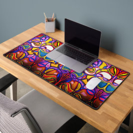 Vibrant, abstrakt design Desk Mat