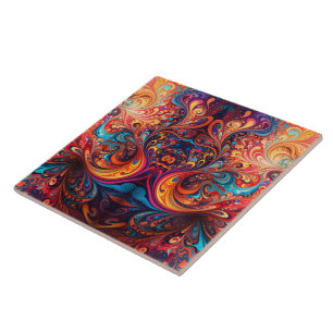 Vibrant, abstrakt design, keramiskt plattor kakelplatta