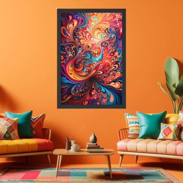 Vibrant abstrakt design poster (Skapare uppladdad)