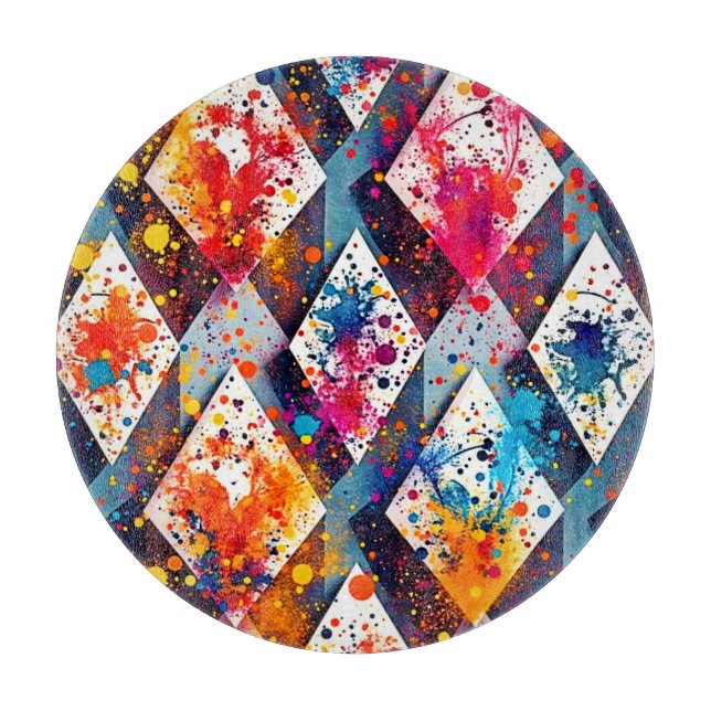 Vibrant Abstrakt Diamond Mönster (Framsidan)
