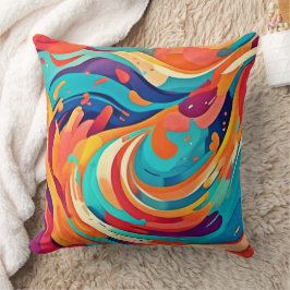 Vibrant Abstrakt Dreamscape Kudde