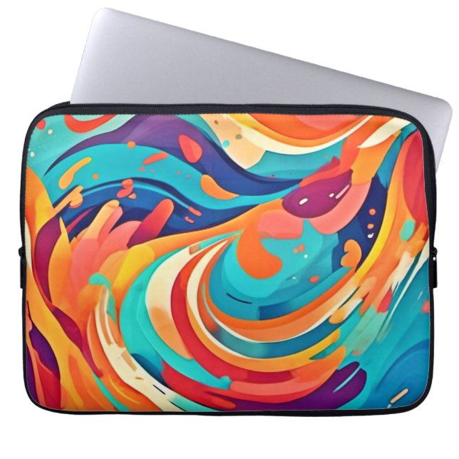 Vibrant Abstrakt Dreamscape Laptop Fodral (Framsidan)