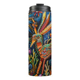 Vibrant Abstrakt Ethnic Huichol Tribal Mönster