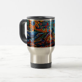 Vibrant Abstrakt Ethnic Huichol Tribal Mönster Resemugg