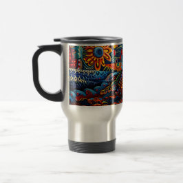 Vibrant Abstrakt Ethnic Huichol Tribal Mönster Resemugg