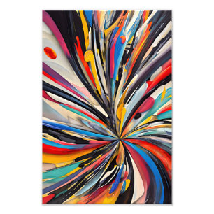 Vibrant Abstrakt Explosion Modern Art Fototryck