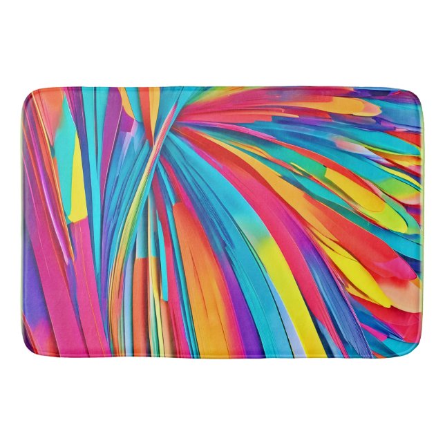 Vibrant Abstrakt Färg Burst Badrumsmatta (Framsidan)