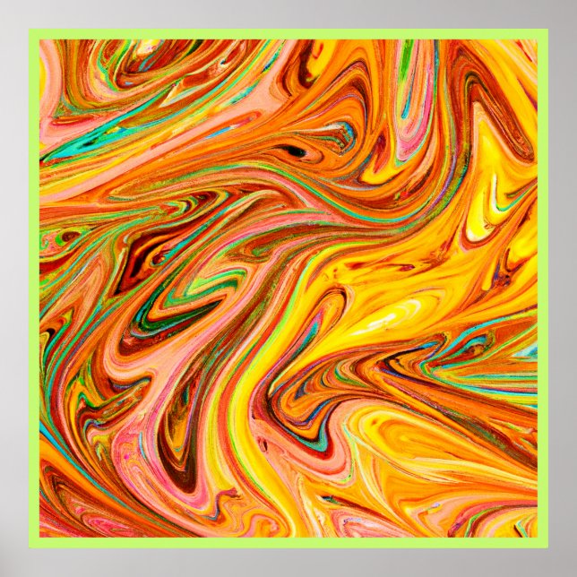 Vibrant Abstrakt Färg mönster Poster (Framsidan)