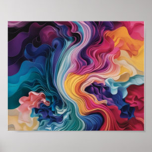 Vibrant Abstrakt Färg: Släpp loss din kreativitet Poster