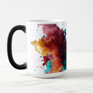 Vibrant Abstrakt Färg Stänk Mugg