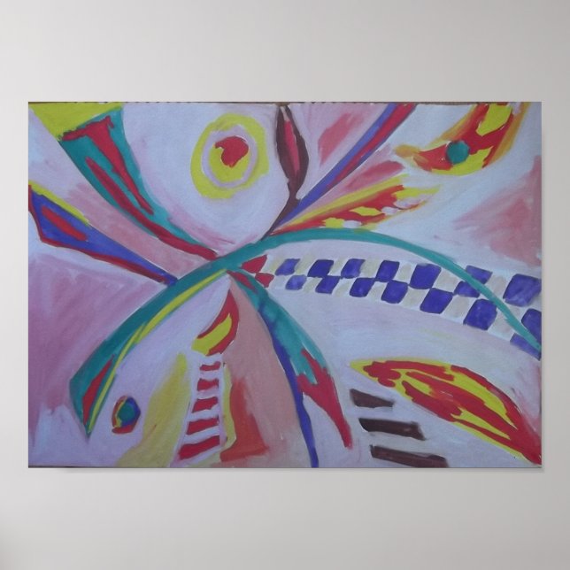 Vibrant Abstrakt Fransk Poster av Raphael С anossa (Framsidan)