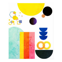 Vibrant Abstrakt Frihandsväggskonst