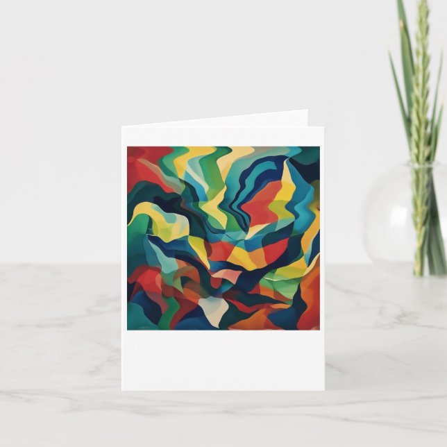 Vibrant Abstrakt Geometry III-märke Kort (Framsida)