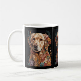 Vibrant Abstrakt Hund Porträtt Kaffemugg