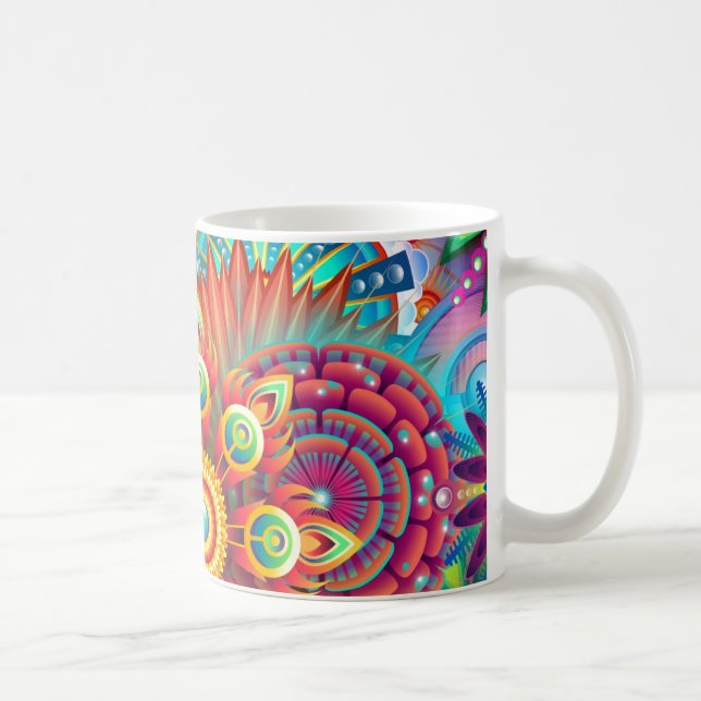 Vibrant Abstrakt Kaffemugg (Höger)