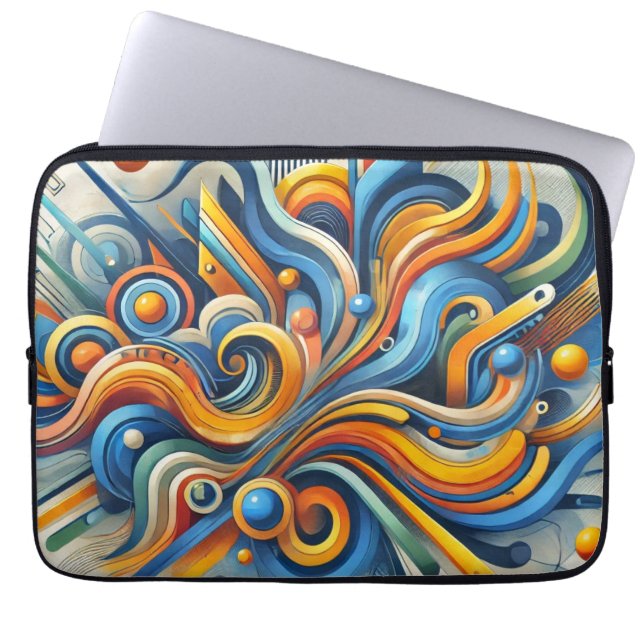 Vibrant Abstrakt Laptop sleeve (Framsidan)