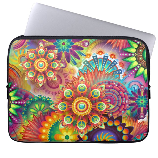 Vibrant Abstrakt Laptop Sleeve (Framsidan)