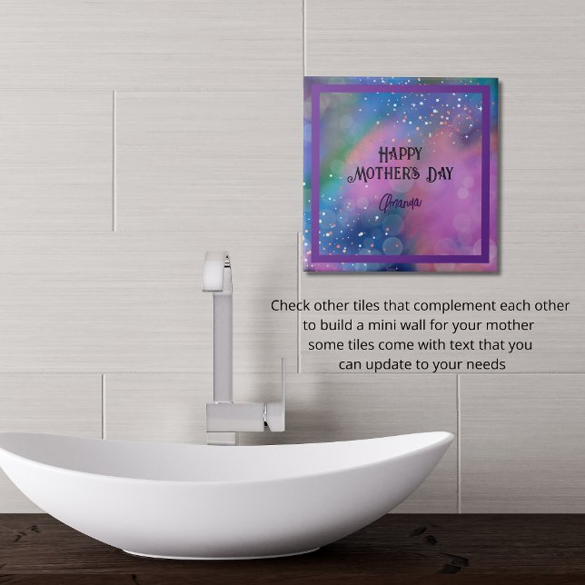 Vibrant Abstrakt Lila Colorfull Ceramic Tile Kakelplatta (Vibrant Abstract Purple Colorfull Ceramic Tile)