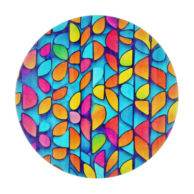 Vibrant Abstrakt Löv Burst (Framsidan)