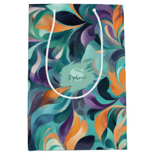 Vibrant Abstrakt Paisley-Inspired Mönster