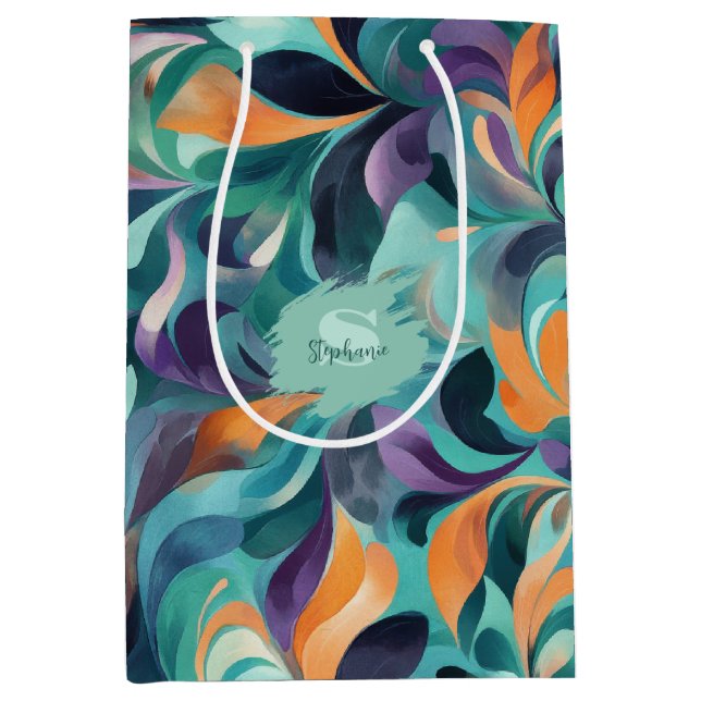 Vibrant Abstrakt Paisley-Inspired Mönster (Framsidan)