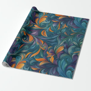 Vibrant Abstrakt Paisley-Inspired Mönster (2) Presentpapper