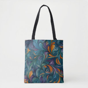 Vibrant Abstrakt Paisley-Inspired Mönster (2) Tygkasse