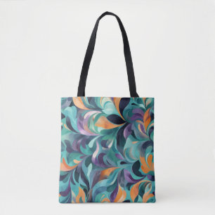 Vibrant Abstrakt Paisley-Inspired Mönster Tygkasse