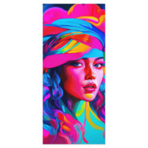 Vibrant Abstrakt Porträtt bokmärke