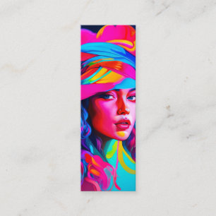 Vibrant Abstrakt Porträtt bokmärke Mini Visitkort