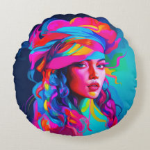 Vibrant Abstrakt Porträtt