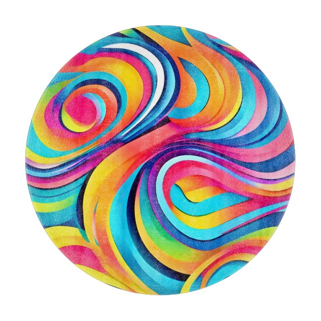 Vibrant Abstrakt Swirls of Färg (Framsidan)