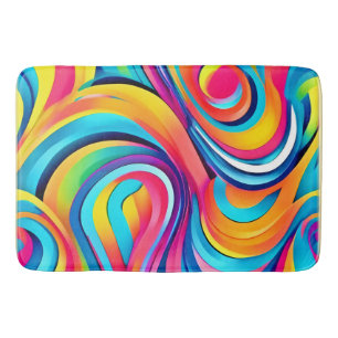 Vibrant Abstrakt Swirls of Färg Badrumsmatta