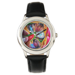 Vibrant Abstrakt Tulip Reflection Armbandsur
